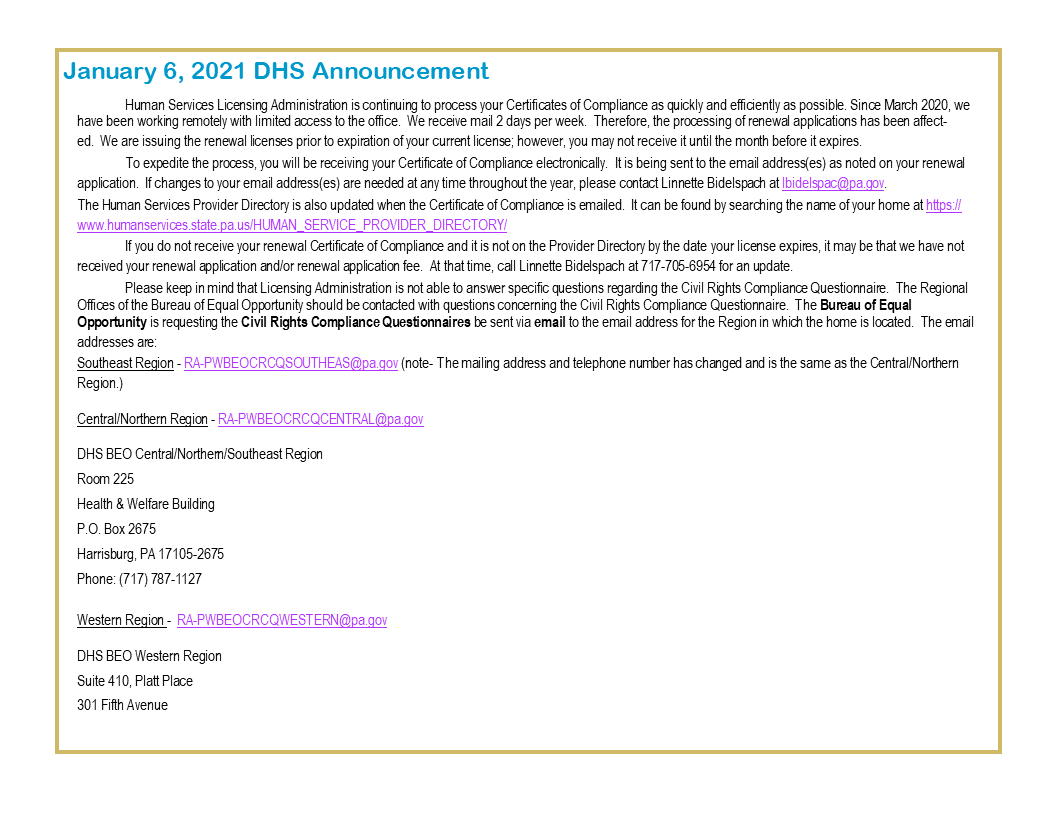 DHS ANNOUNCEMENT 210106