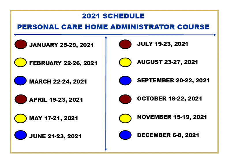 PCH SCHEDULES 2021