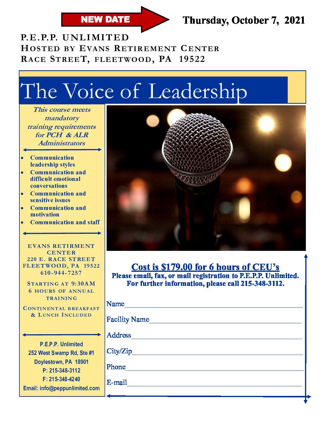 THE VOICE OF LEADERSHIP HOST EVANS new date