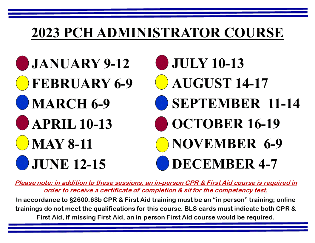 Color-Coded PCH Schedule 2305